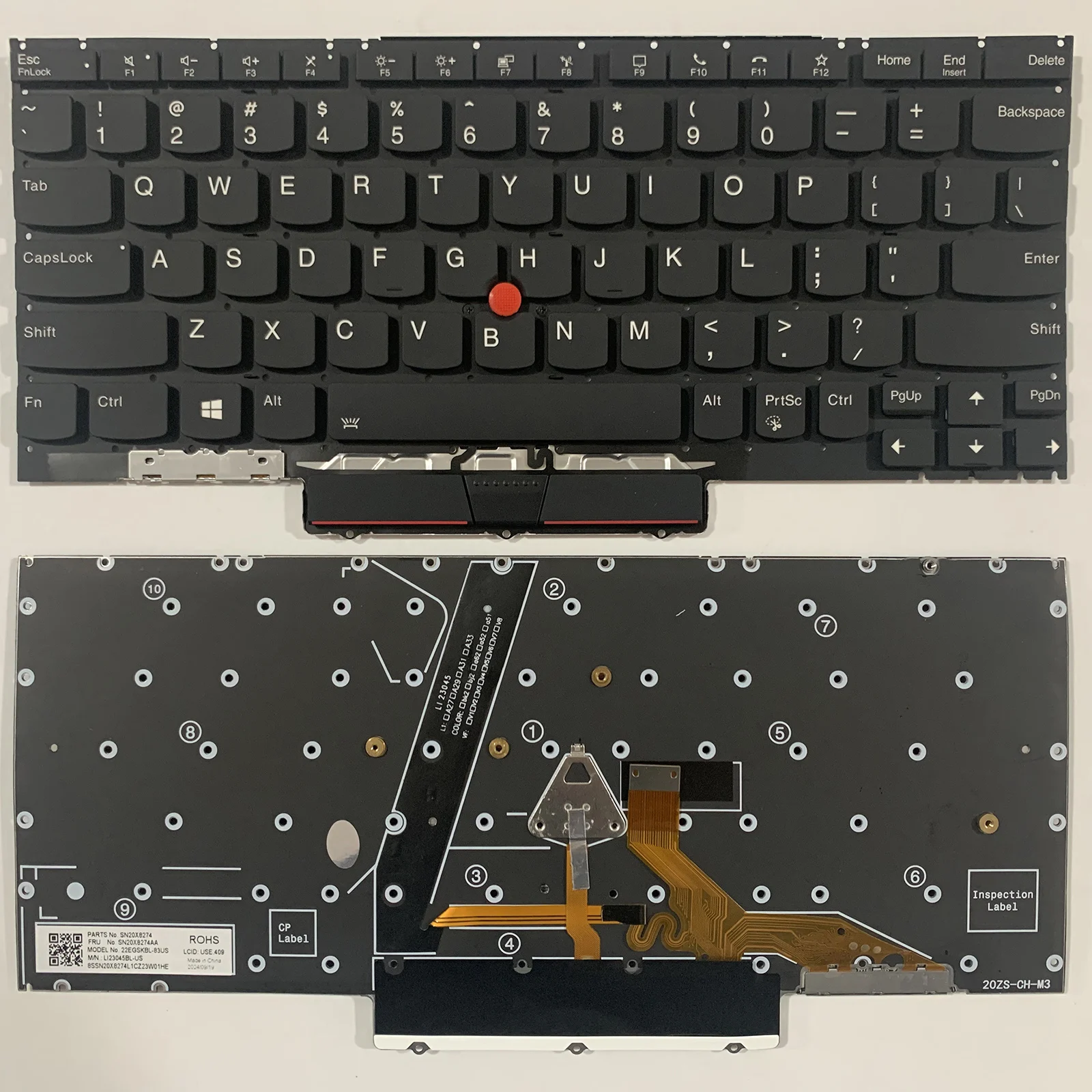 for Lenovo ThinkPad X1 Nano Gen 1 2021 Type 20UN 20UQ TP00123A SN20X8223 backlit US Layout Laptop Keyboard