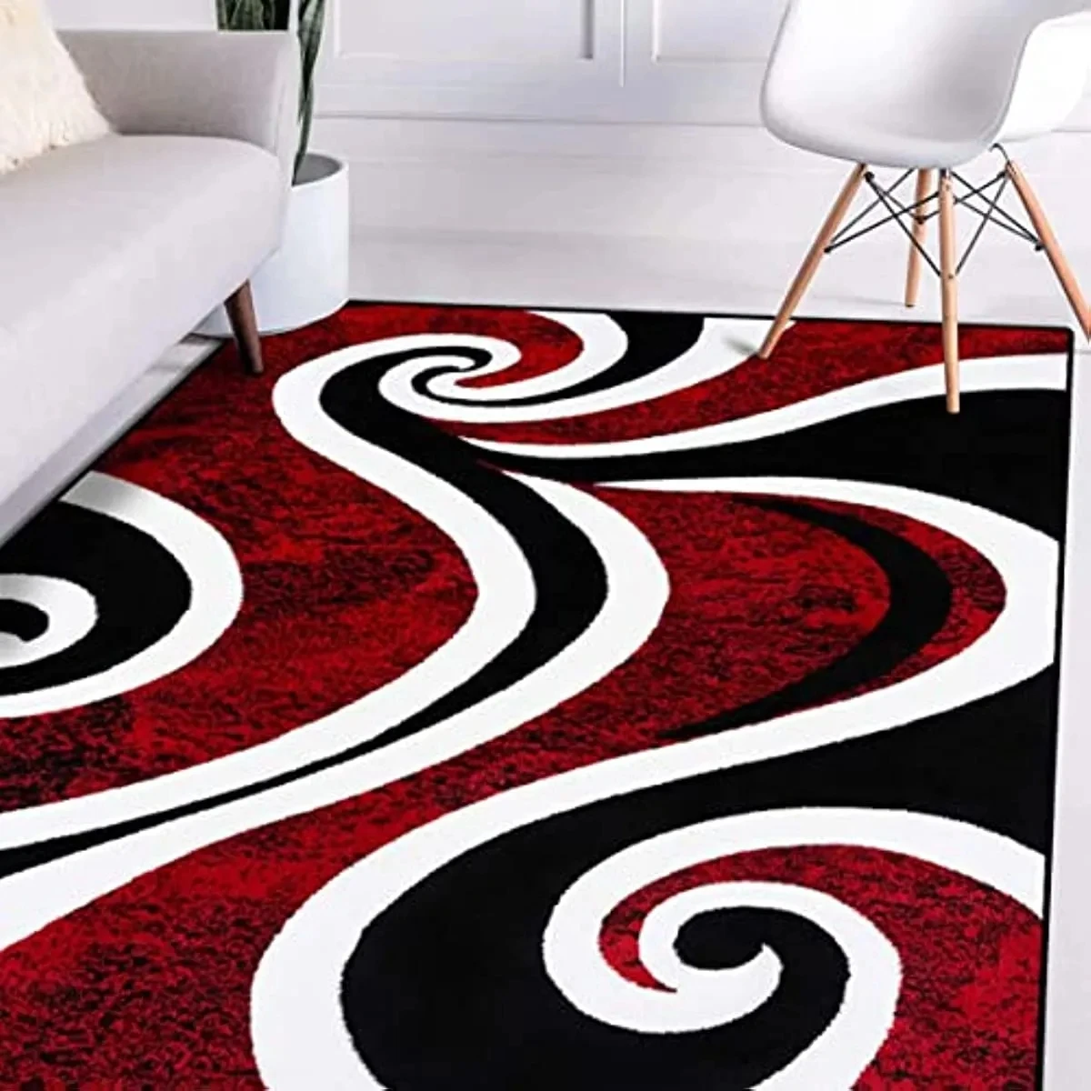 Modern Swirls Carpet for Living Room Home Decor Sofa Table Large Area Rugs Anti-slip Hallway Balcony Rugs Bedroom Floor Mat