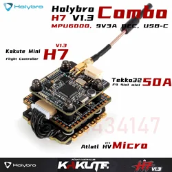 Holybro Kakute H7 Mini Stacks H7 Mini Flight Controller Tekko32 F4 4in1 Mini 50A Atlatl HV Micro 800mW for 20X20MM  FPV Drones