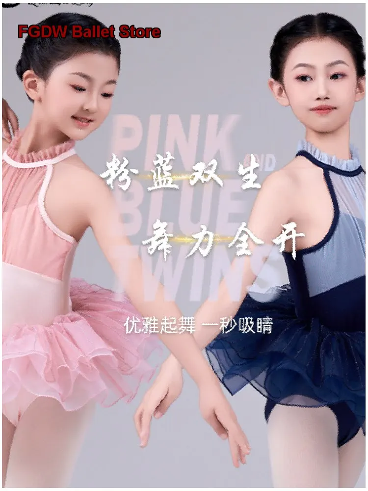 Children's Dance Dress Girls' Practice Leotard Summer Body Suit Chinese Gymnastics Gymnastics Leotard Kids
