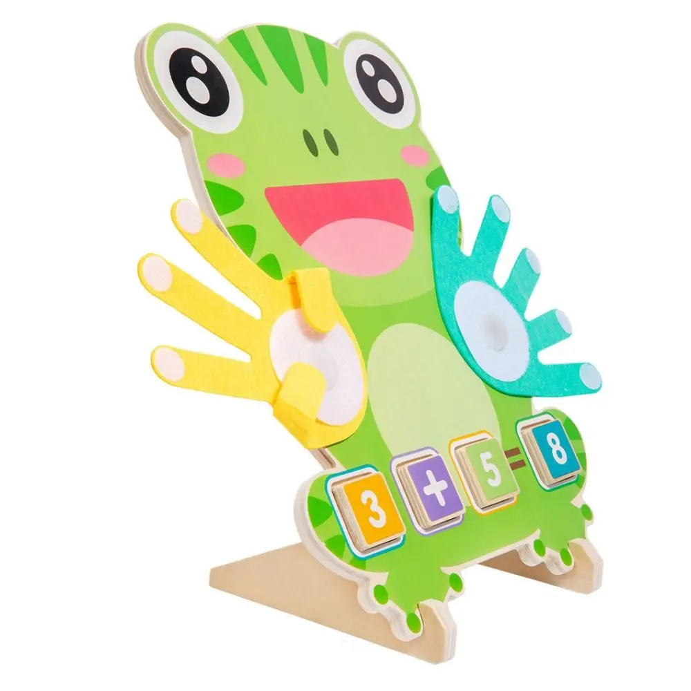 몬테소리 개구리 손가락 작업 어린이 장난감 교육 장난감 모델 개구리 손가락 번호 수학 장난감 DIY 퍼즐 어린이 계산 장난감