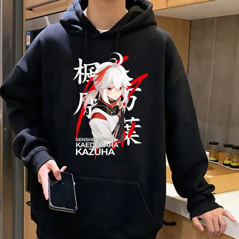 Genshin Impact Hoodies Men Kawaii Cartoon Aesthetic Clothes Xiao Hu Tao Zhong Li Graphic Streetwear Unisex Sweatshirts Female