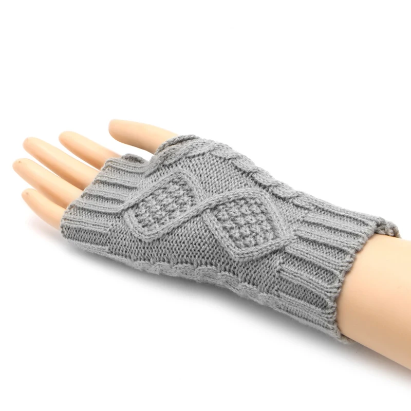 Winter Women Wrist Arm Hand Warmer Knitted Long Fingerless Gloves Mitten DropShipping