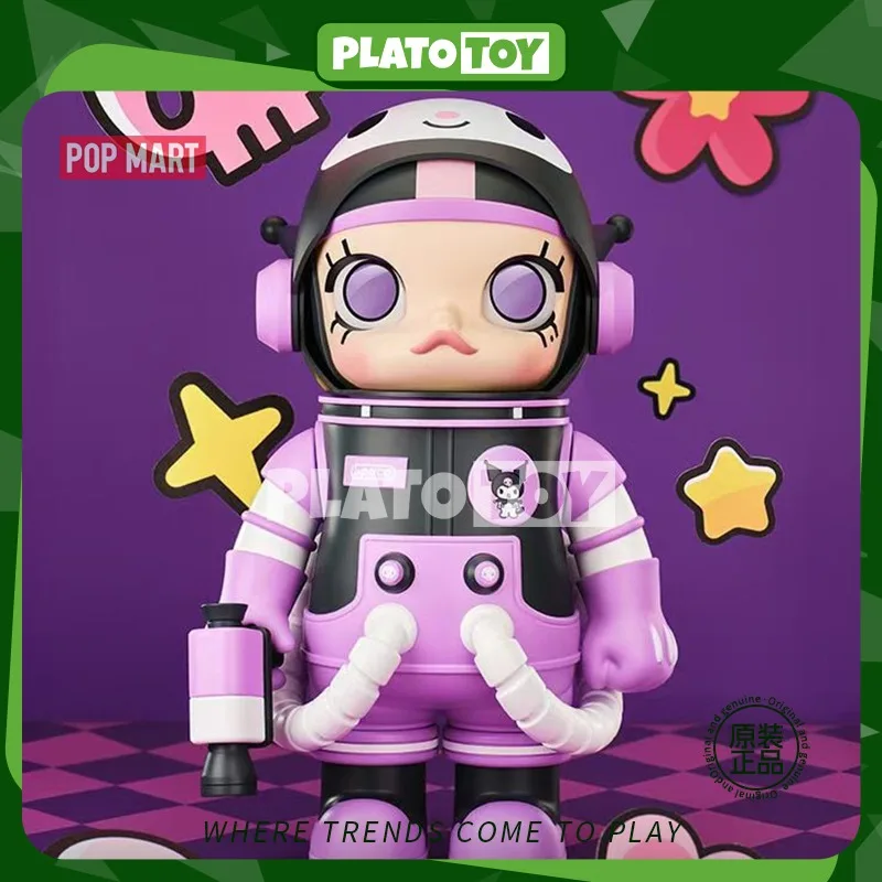 100% original popmart espaço molly sanrio família série 400% kawaii brinquedo na moda grande criança sanrio figura colecionável presentes da série de natal