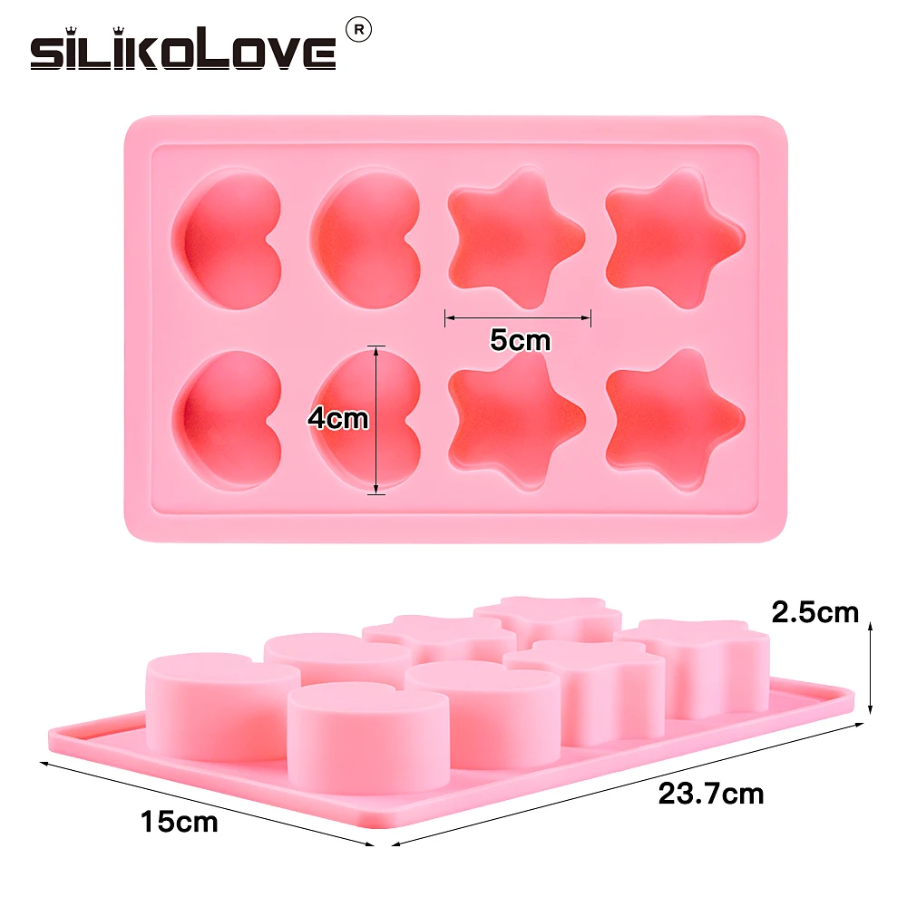 3d Heart Star Silicone Molds For Soap Making Handmade Soap Molds DIY Craft Maker