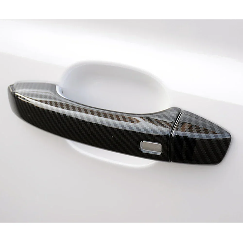 

For MG HS 2018 2019 2020 Carbon Fiber Printed Exterior Door Handle Cover Moulding Frame Bezel Car Sticker