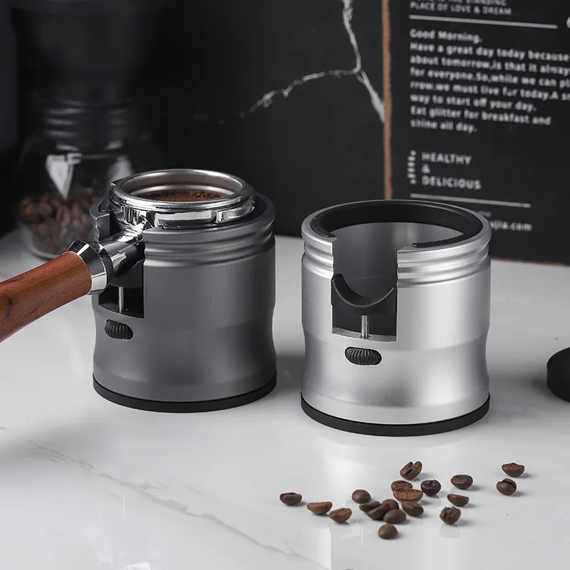 

Coffee powder pressing handle base Aluminum alloy free hand-held powder pressing base Powder pressing hammer cloth