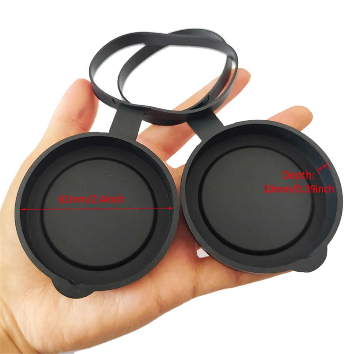 Lo-ok 2 pièces jumelles protection en caoutchouc objectif capuchon d'objectif binoculaire meilleur protéger 52-55MM