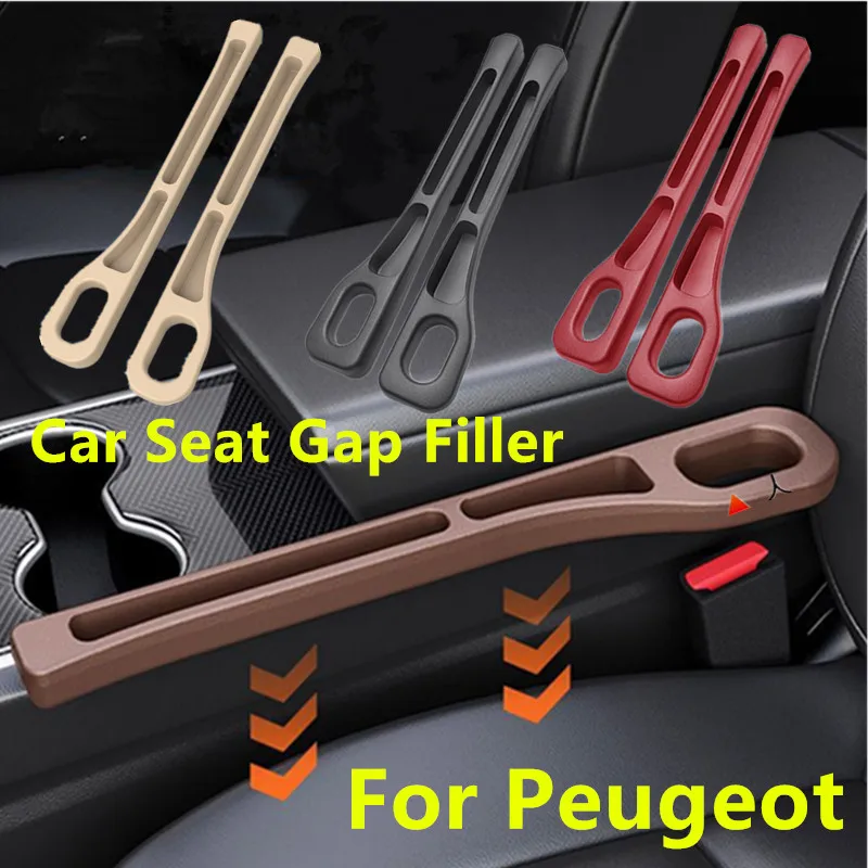 PU Car Seat Gap Stuff Side Seam Car Gap Filler Leakproof Storage Organizer For Peugeot 208 308 508 2008 3008 5008 206 407 RCZ