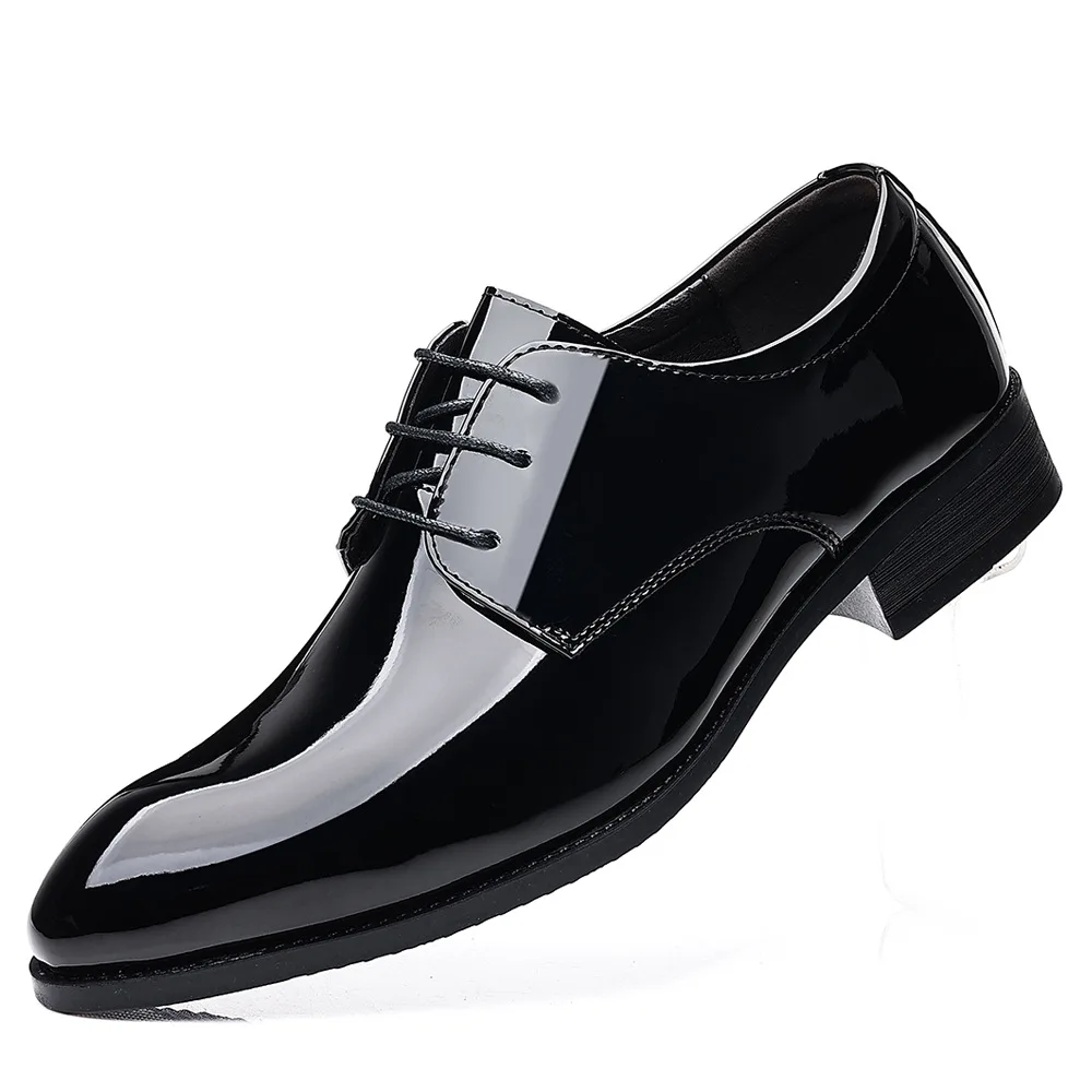 New  Autumn Men\'s Business Large Dress Shoes Groom Wedding Shoes Casual Leather Shoes Black Mens Shoes Sneakers