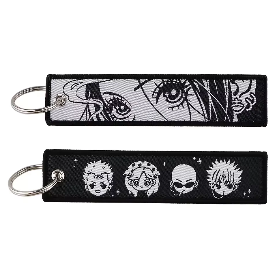 Japanese Manga NANA Keychain Motorcycles Cars Anime Character Embroidery Key Fobs Tag Girls Jewelry Key Ring Accessories Gifts