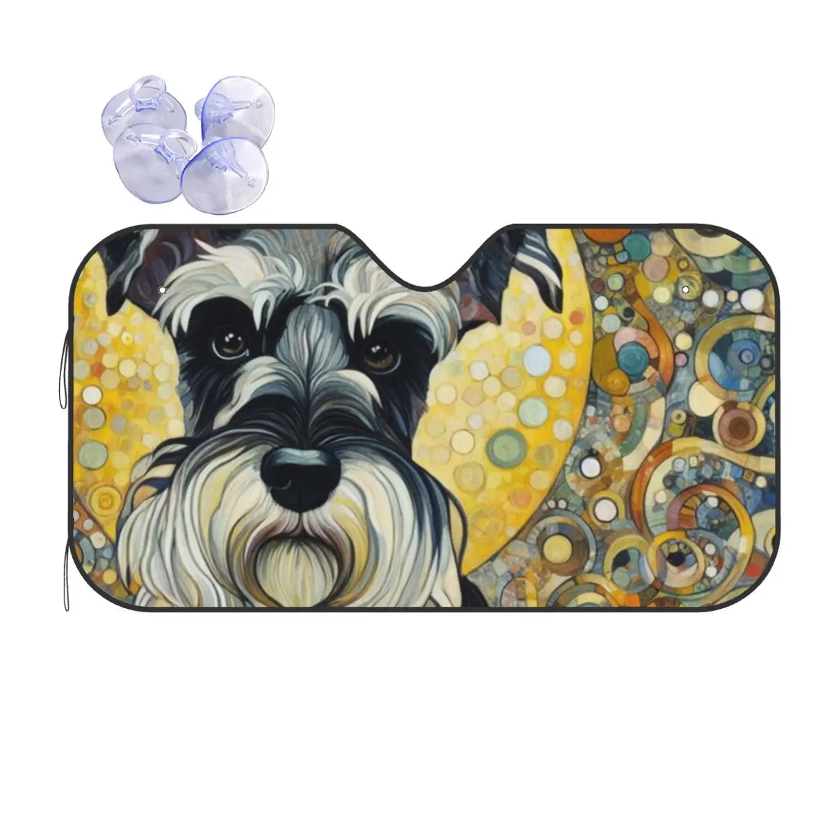 

Современный художественный стиль Шнауцер Солнцезащитный козырек Лобовое стекло автомобиля Переднее лобовое стекло Солнцезащитный козырек Аксессуары Чехлы