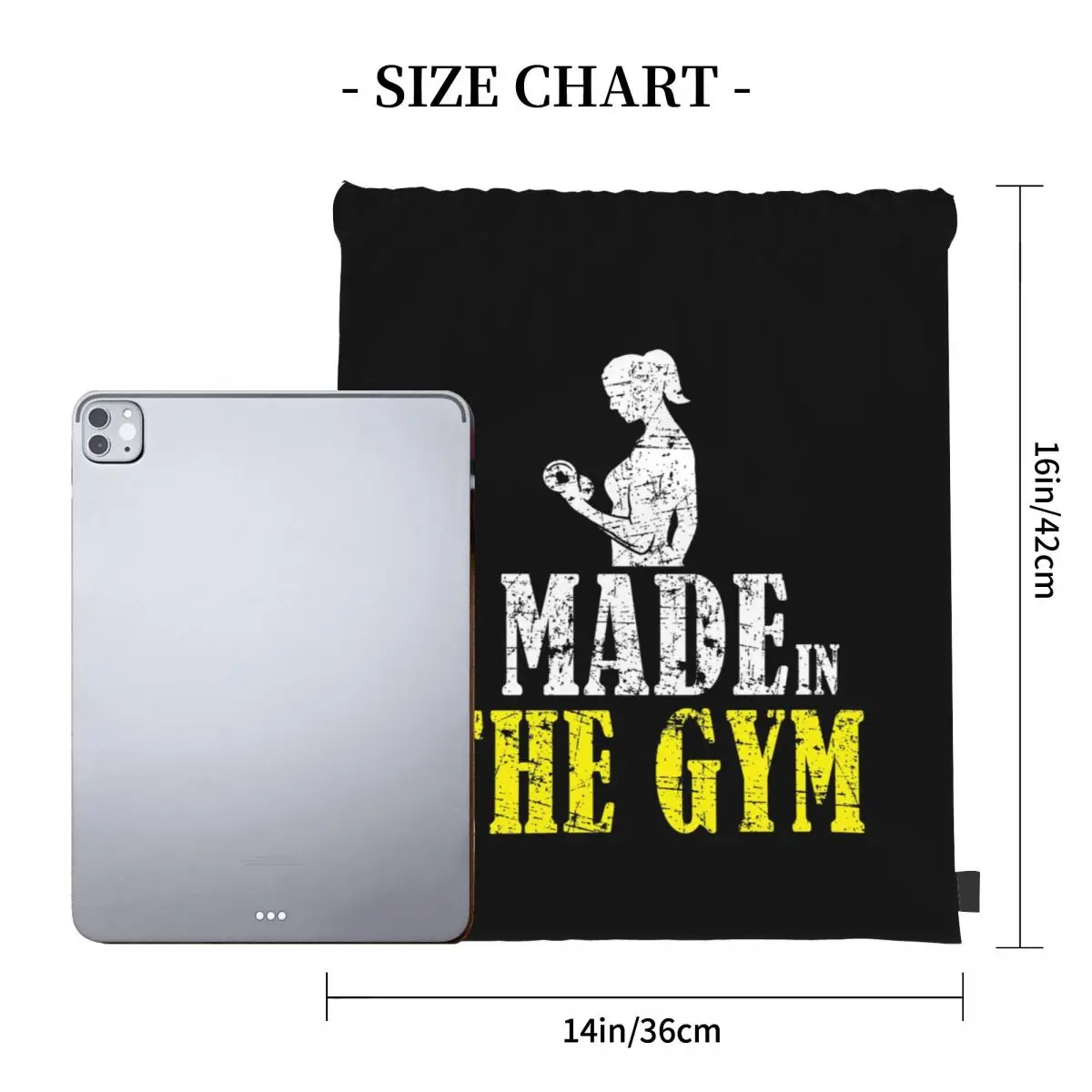 Made In The Gym For Women Bodybuilders Backpacks Fashion Portable Drawstring Bags Sports Bag Book Bags For Travel School