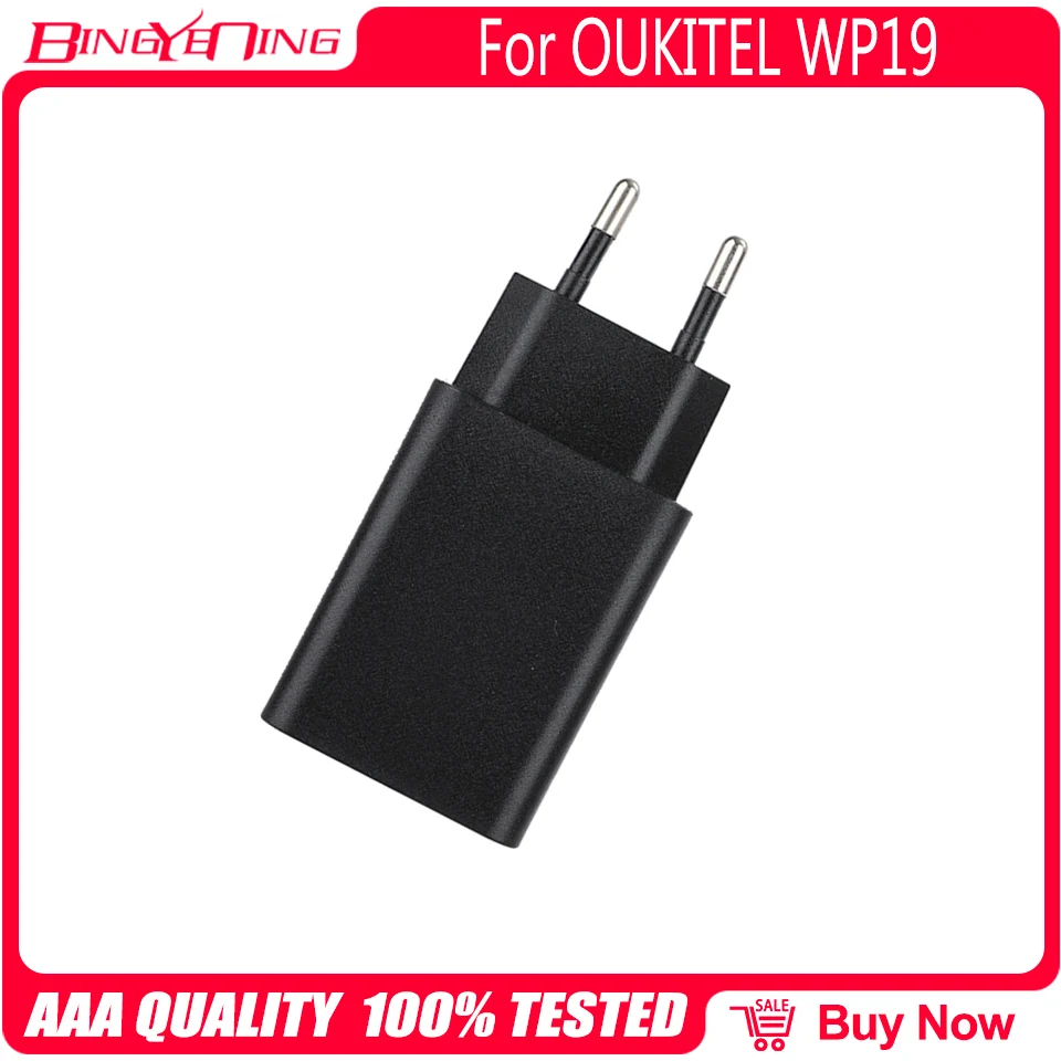 For OUKITEL WP19 Charger 100% Original New Official Quick Charging Adapter + USB Cable Data Line For OUKITEL WP19