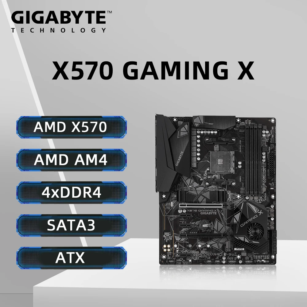 

Gigabyte X570 GAMING X Motherboard Support 3600X 5600G 5600X 5700X 5800X3D 5950X CPU DDR4 4400MHz M.2 NVME HDMI AM4 Mainboard