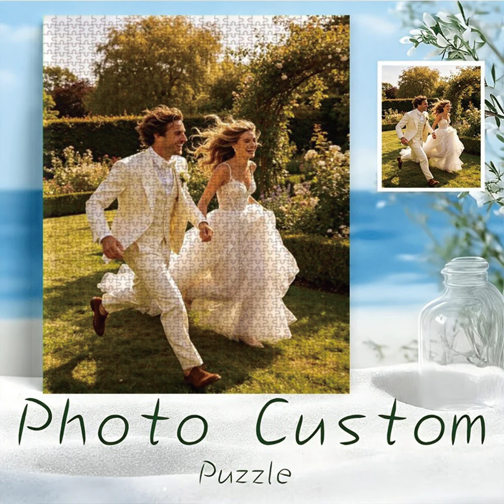 35/300/500/1030pcs Personalized Custom Photo Puzzle Couple Photos Puzzle Custom Customized Puzzle Adult Personalised Toy Room