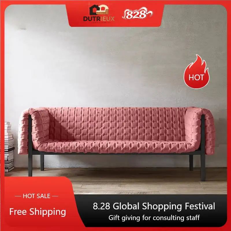Nordic Designer Living Room Sofas Flower Printed Apartments Living Room Sofas Lounges Lazy Divano Moderno Furniture For Home