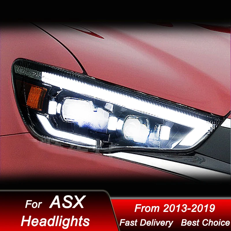 Car Headlights For Mitsubishi ASX dazzling 2013-2019 new style full LED Headlamp Assembly Upgrade Projector Lens Accessories Kit