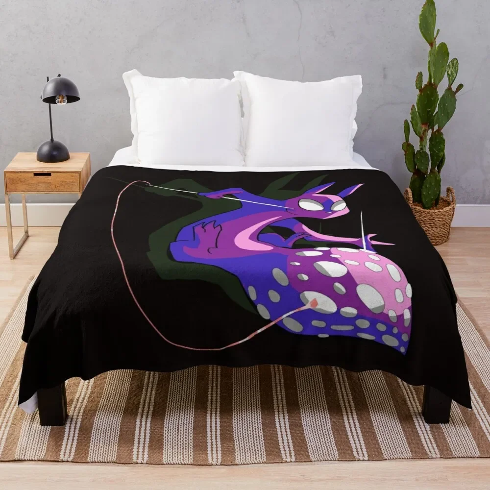 Rain World Downpour Slugcat Spearmaster Throw Blanket Comforter Fluffy Shaggy Shaggy Blankets