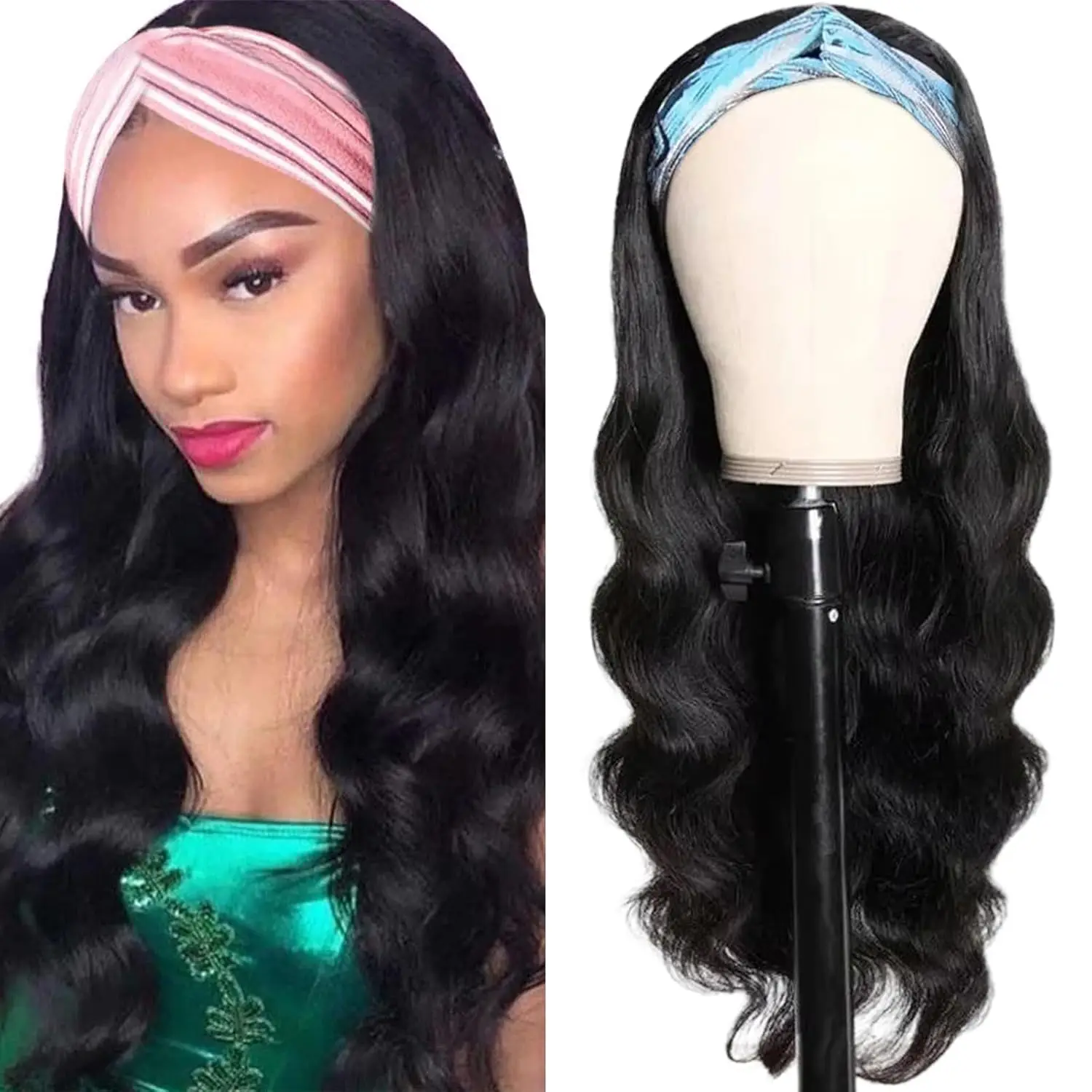 

Body Wave Human Hair Wigs For Black Women Body Wave Headband Wigs Human Hair No Lace No Glue Wear And Go Wig Brazilian Remy Hair