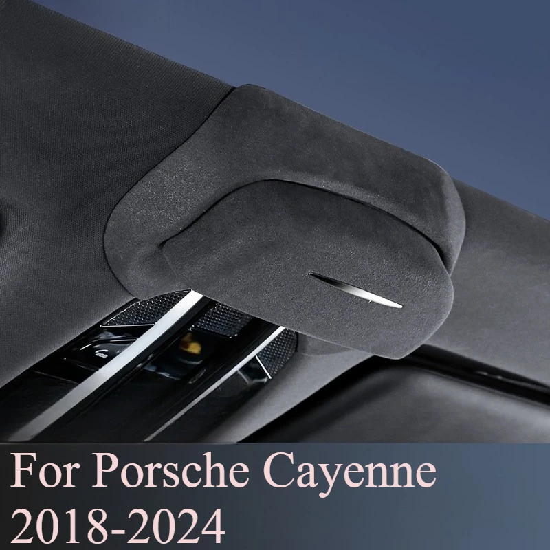

Для Porsche Cayenne 2018-2024 автомобильный чехол для очков, чехол для очков, высококачественный ABS/замшевый потолочный ящик для хранения солнцезащитных очков, интерьер