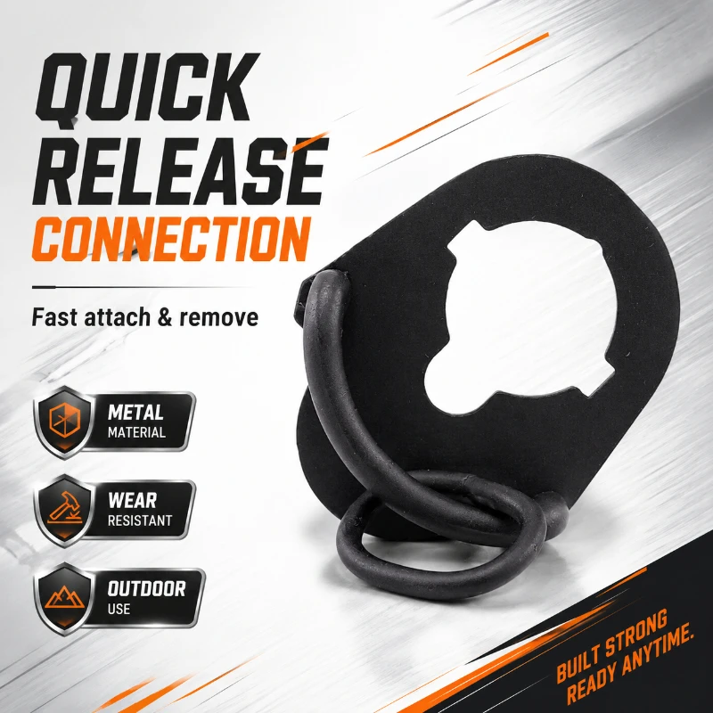Practical Alloy Connect Swivel Loop Buckle For Outdoor Equipment Modification Assembly Accessories