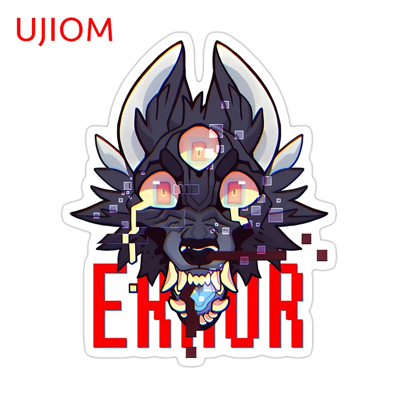UJIOM For Cyber Furry Eye-catching Wall Sticker Popular Cartoon Item Humorous Decal Practical Murals Decoration Accessories