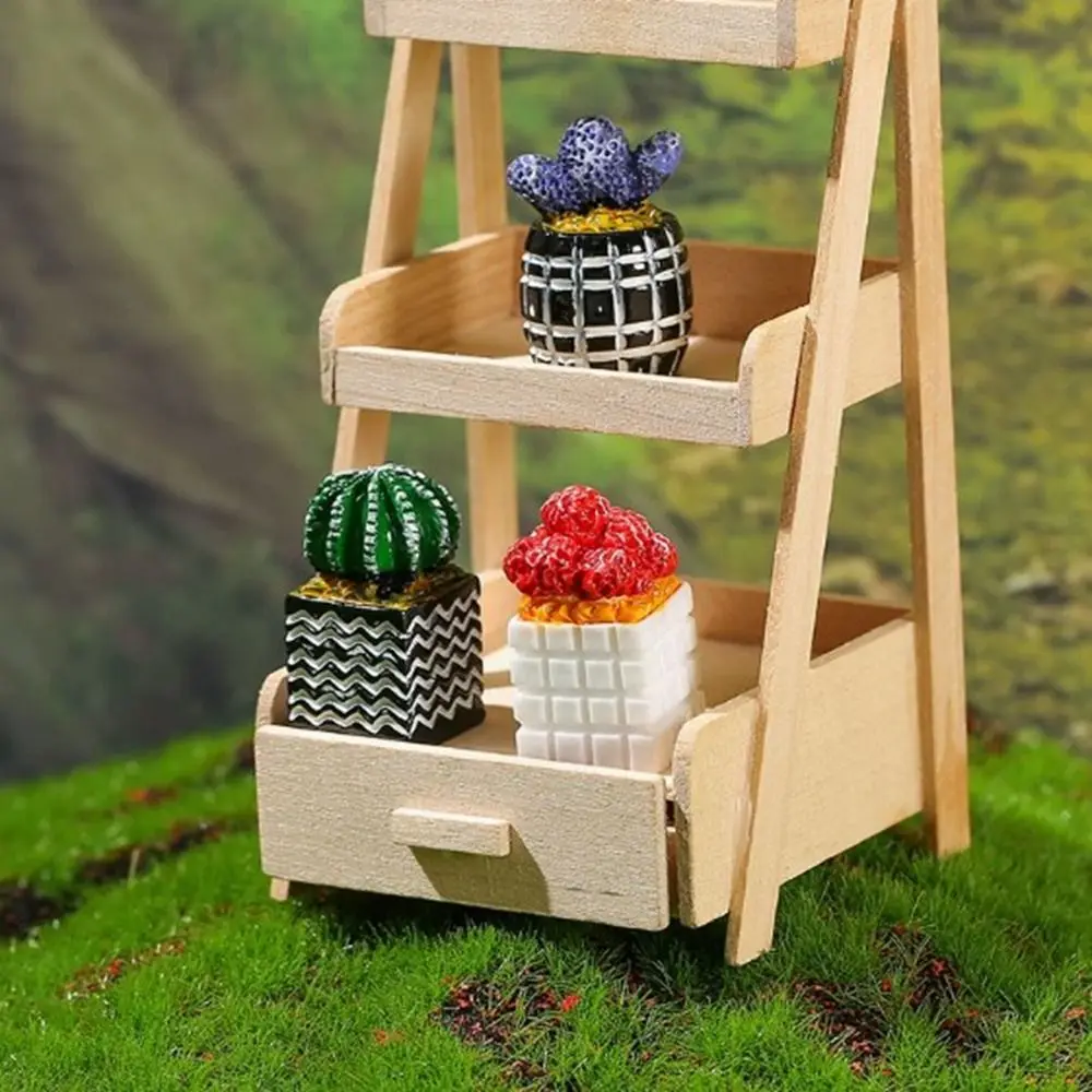 

1:12 Dollhouse Miniature Potted Plant Multistyles Mini Green Leaves Plant Pot Bonsai Garden Home Model Doll House Accessories