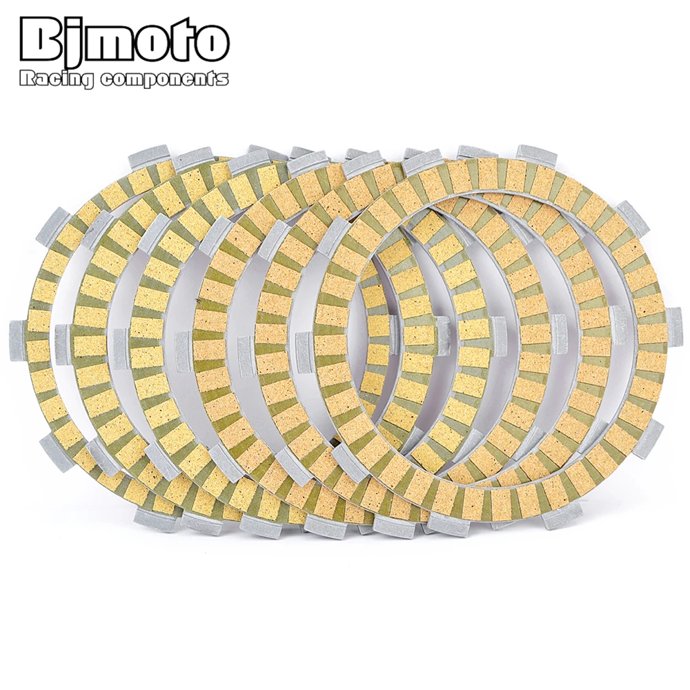 

Steel Clutch Friction Plates Disc Set For Yamaha TT225S TT225T TT225 TTR225 TT-R225 TTR230 TT-R230 XT225 Serow 537-16321-00 5