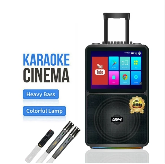 New Model with Screen, Karaoke Speaker, Wireless Portable, High Volume, Heavy Bass, Home All-in-one Machine, Bluetooth Speaker