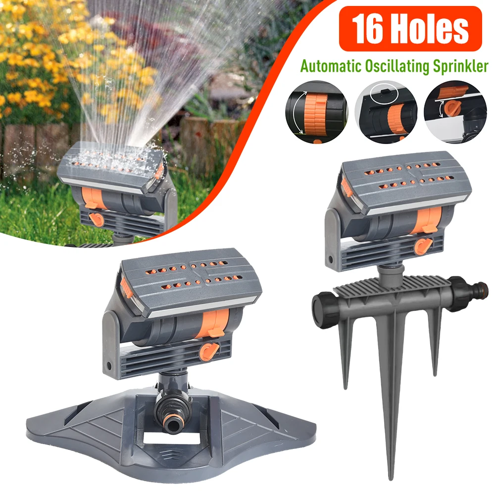 

Large Coverage Lawn Sprinkler Adjustable Irrigation Watering System 16 Holes Watering Grass Sprinkler for Outdoor Yard Garden