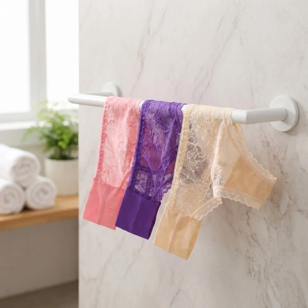 Fashion Low Waist Mesh Sheer Lace Thong Cotton Crotch Underpants Mesh Briefs Women Hollow Seamless Romantic T Panties Home