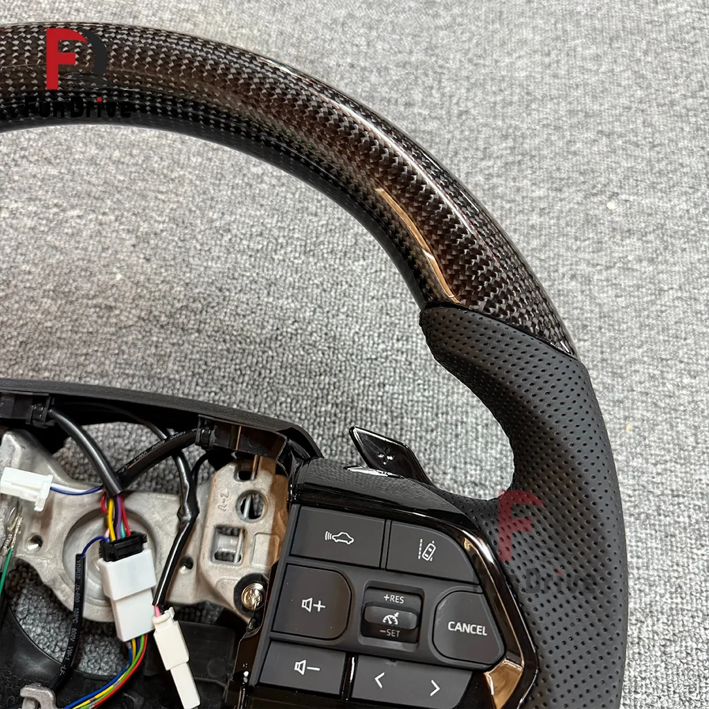 Carbon Fiber Steering Wheel for Toyota Hilux corolla Gr Gt 86 camry Land Cruiser Fortuner Lc300 Lc200 Prado 120 view 5