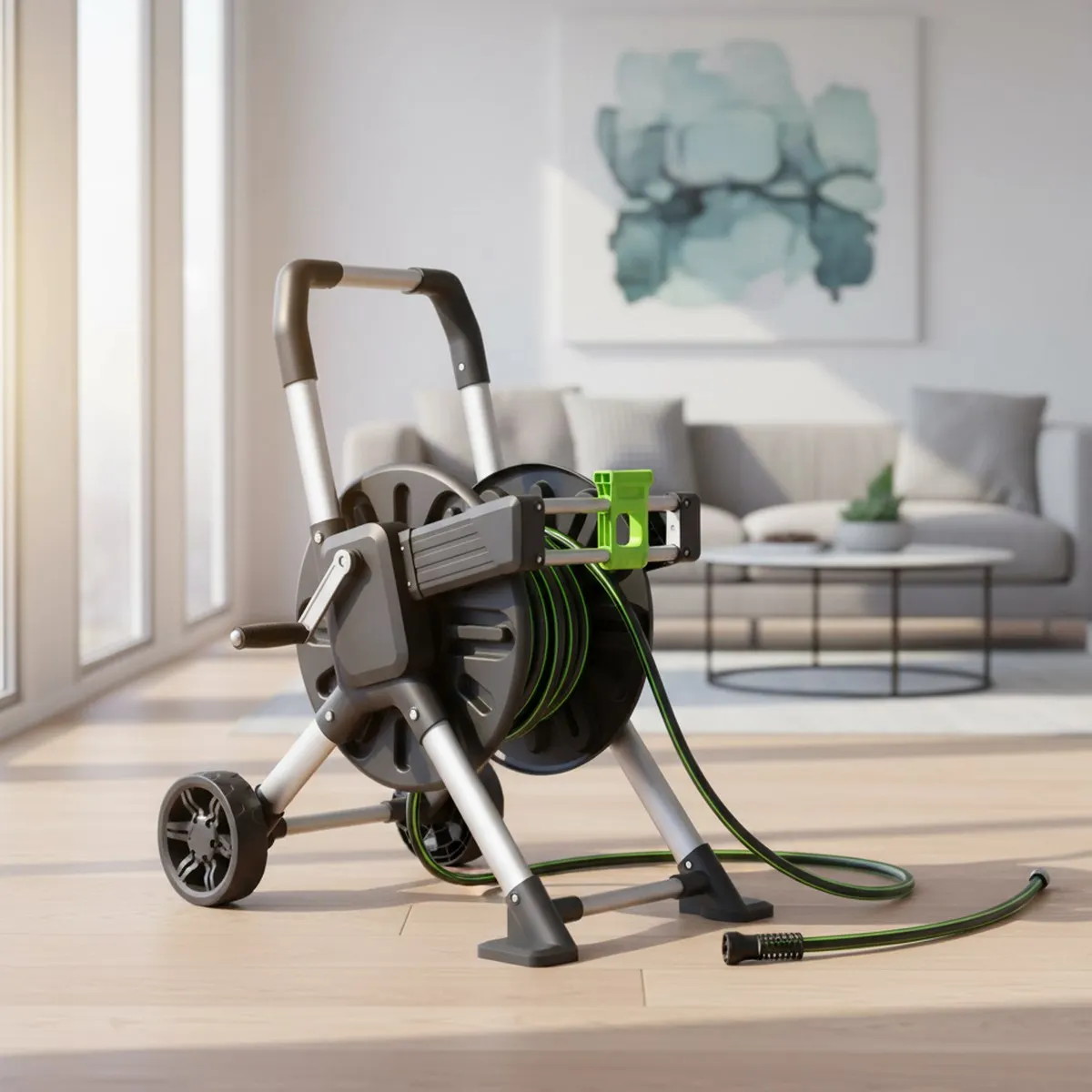 Garden Hose Reel Cart 150ft 5 8 Inch Water Hose Storage Outdoor Garden Lawn Yard Freestanding With Wheels