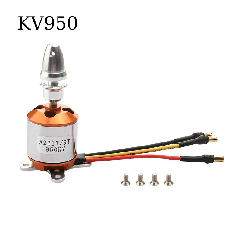 For RC Fixed-Wing Drone – A2217 Brushless Motor, KV950-2700, 2-3S LiPo, Banana Plug, High Thrust, Efficient, Reliable.