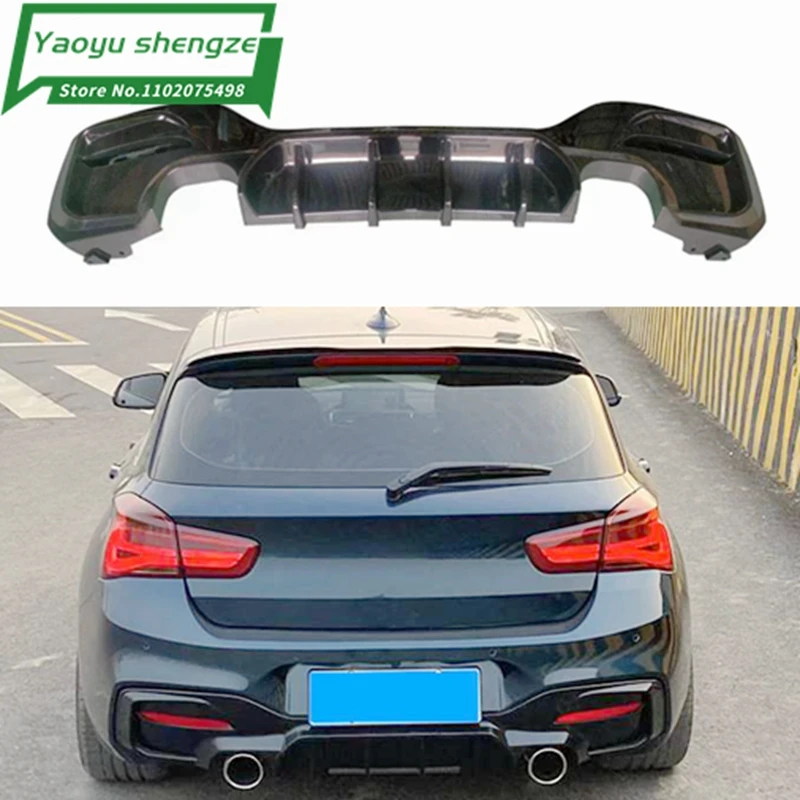 ABS Rear Lip Diffuser Spoiler Bumper for BMW 1 Series M Sport F20 F21 M135i M140i 2017-2018 Bumper Car Styling ABS