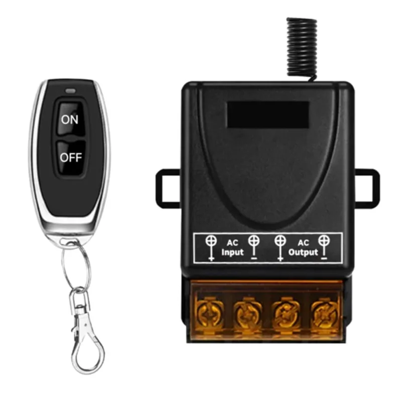 433 Mhz Transmitter 433Mhz Wireless Remote Control Switch AC85-265V Relay 1CH Receiver Controller and 2botton RF