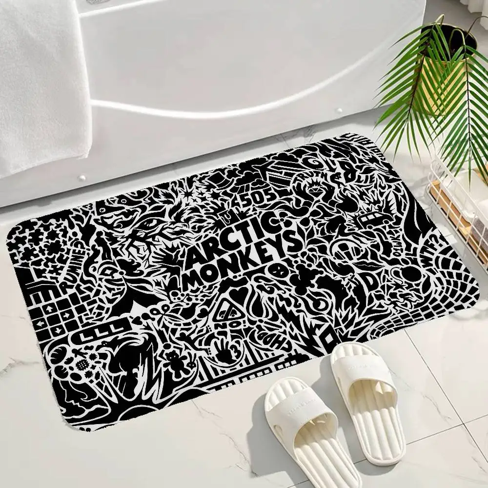 Band Arctic M-Monkeys Door Mat Washable Non-Slip Living Room Sofa Chairs Area Mat Kitchen Doormat Area Rug