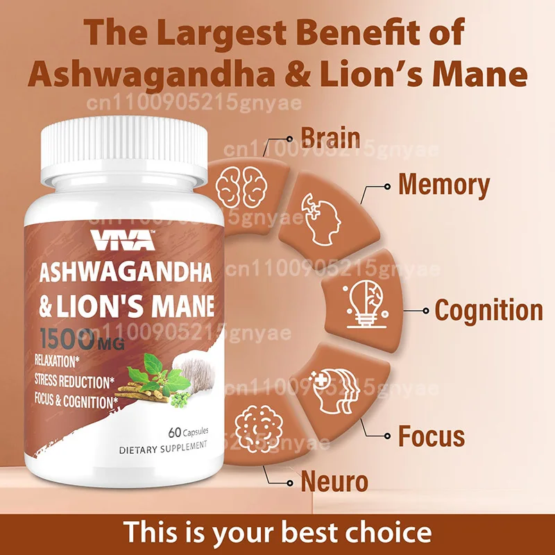 

Дополнительные капсулы Lion's Mane | L-Ergothionein Вегетарианские шапочки, добавка для грибов без ГМО