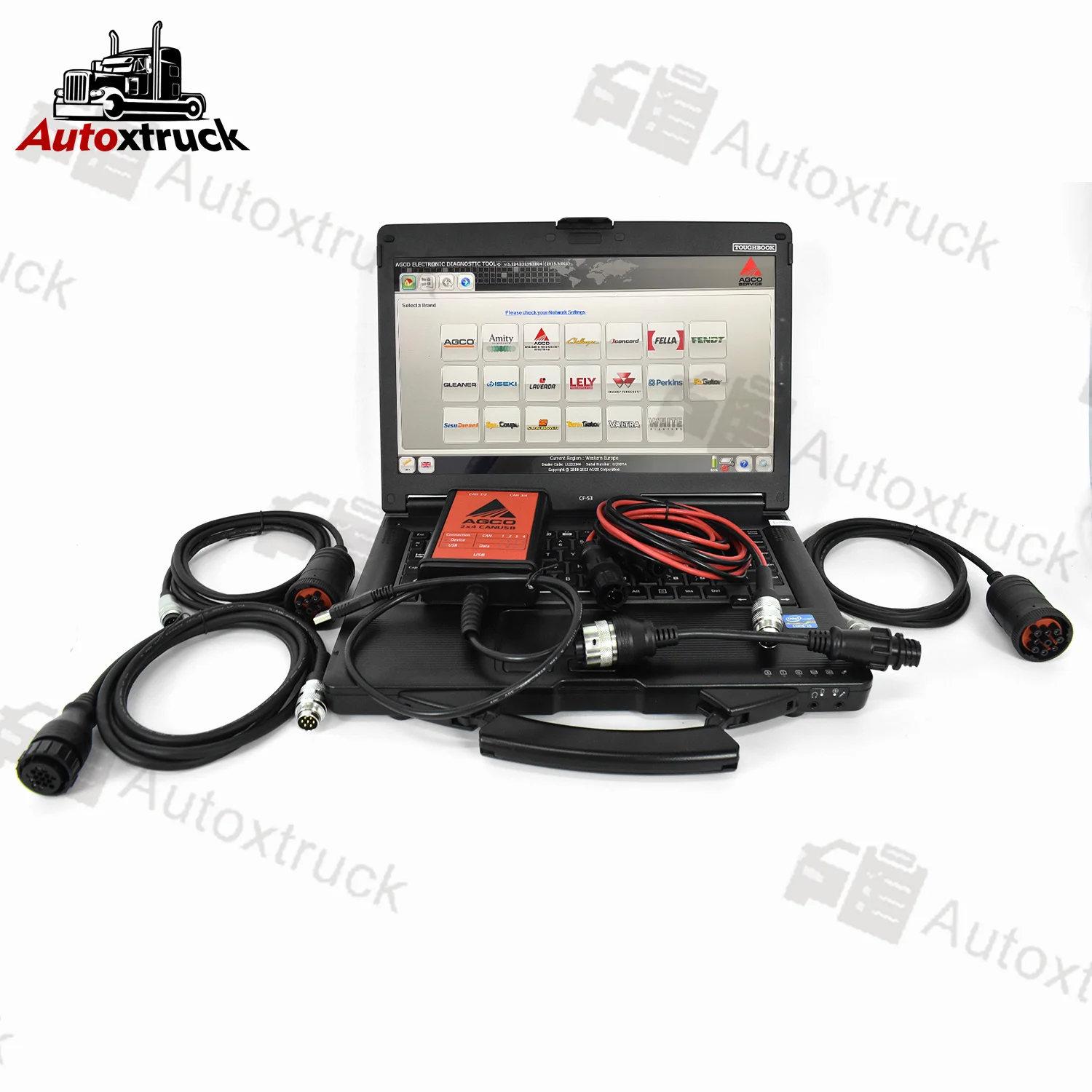 For AGCO CANUSB EDT + CF53 Laptop Massey Ferguson FENDT OEM AGCO Electronic Tractor Diagnostic Tool Agricultural Scanner Tool