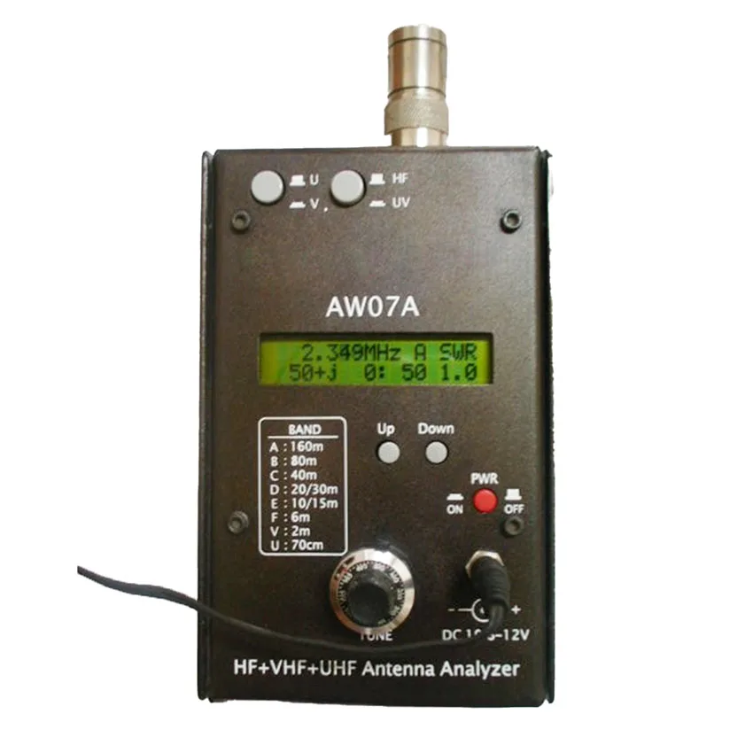 Multiband SWR Antenna Meter Tester 160M Measure Tools AW07A 1.5-490MHZ Antenna Analyzer HF+UV Spectrum Analyzers HF/VHF/UHF