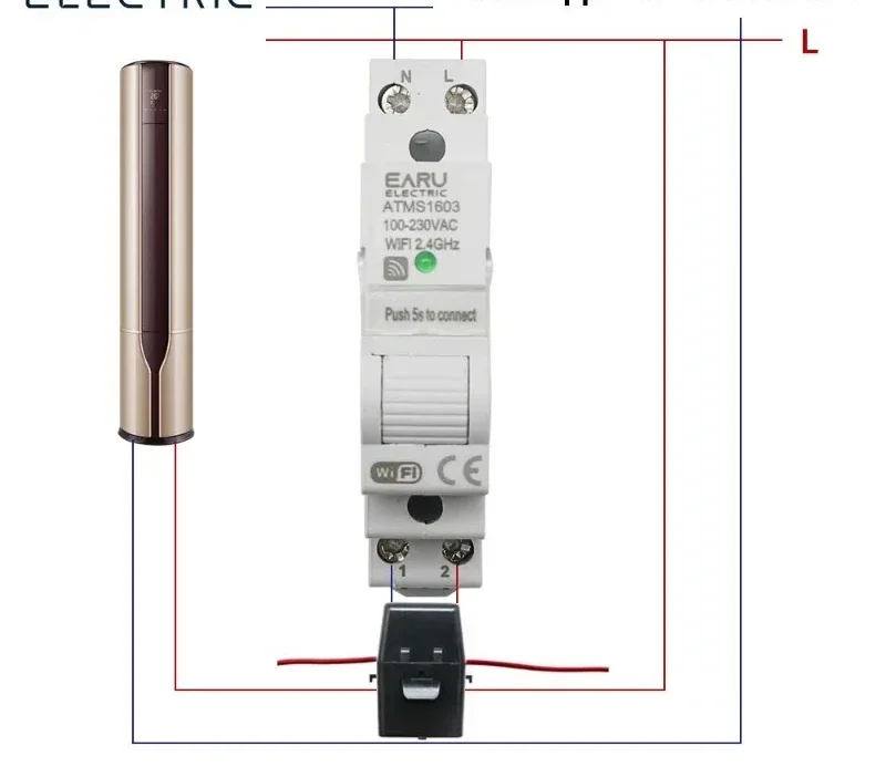 ATMS 1603 Tuya Zigbee Meter Din Rail Single phase AC 110V 240V 5