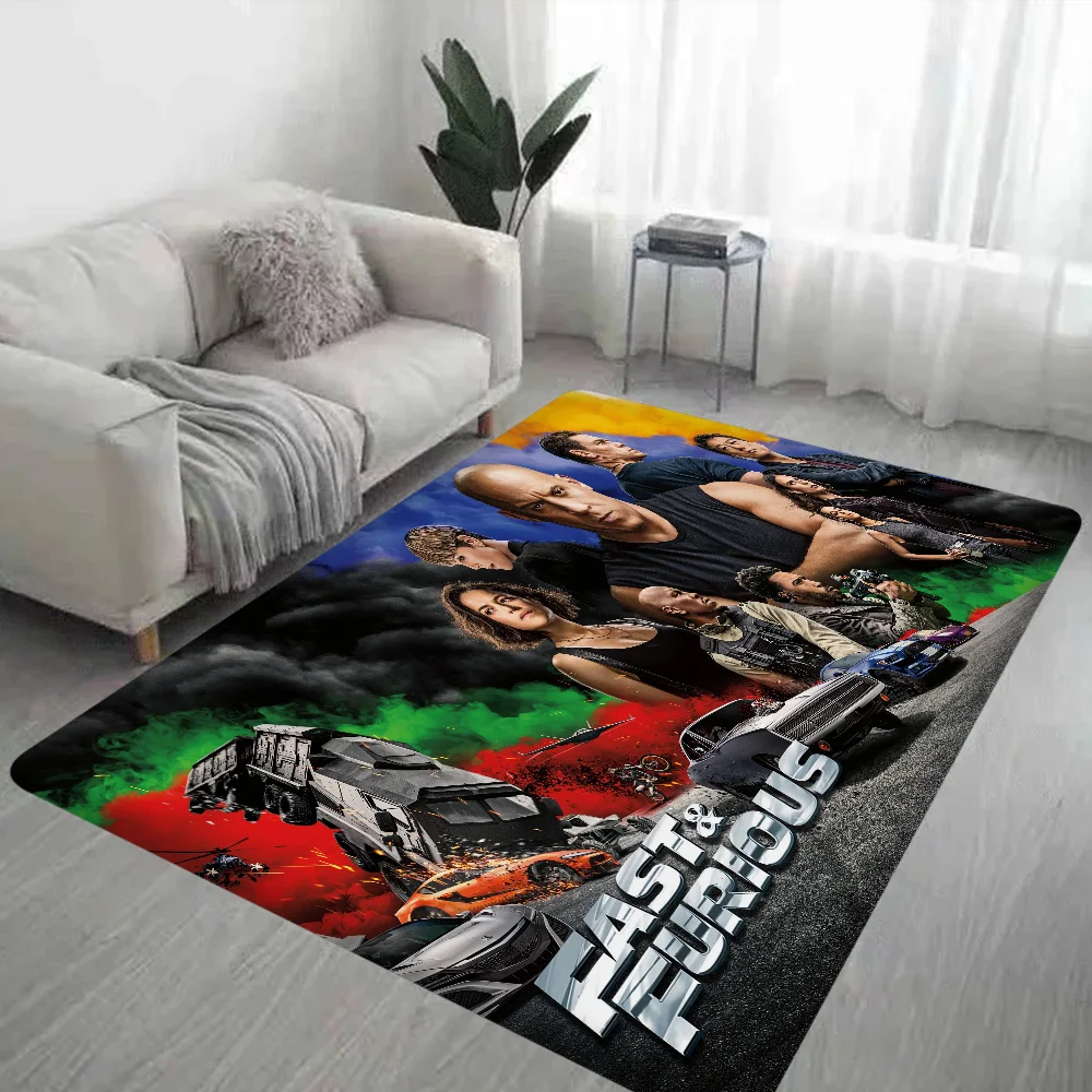 Fast and Furious Moive Door Mat Washable Non-Slip Living Room Sofa Chairs Area Mat Kitchen Doormat Area Rug