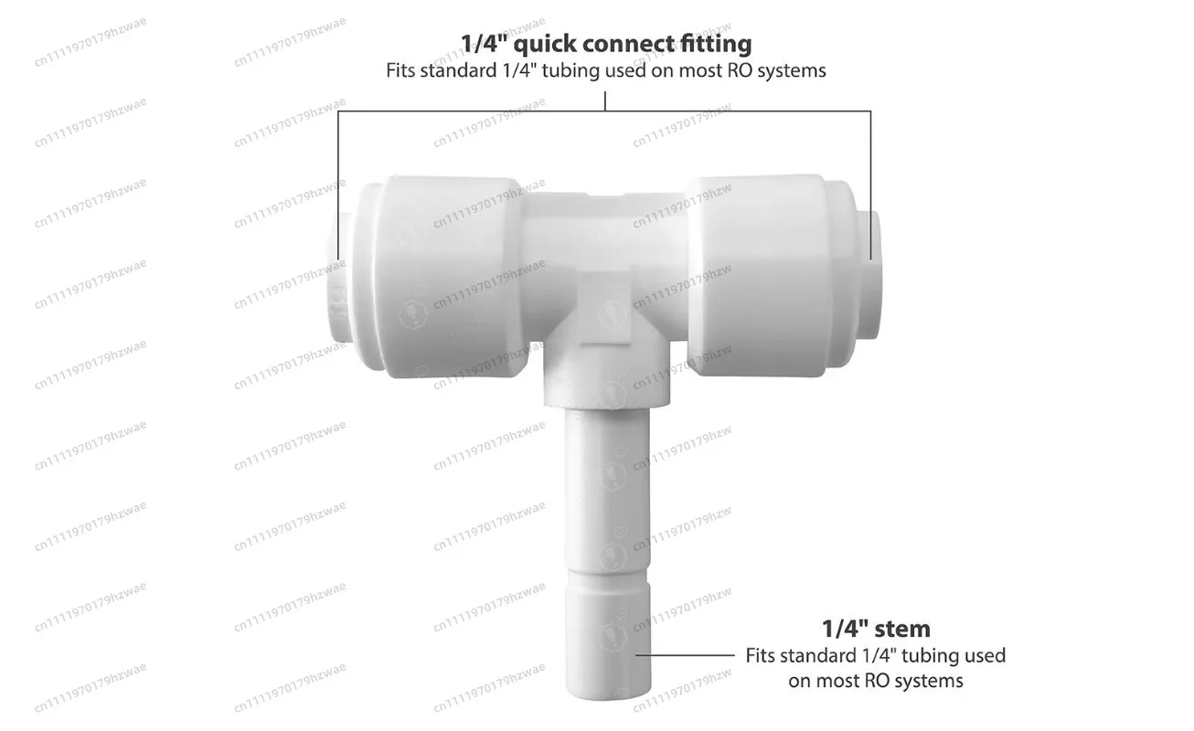 100Pcs Quick Connect Water Fittings 1/4 3/8 Inch Bar Branch Tee Connector for RV Car Water Filter System