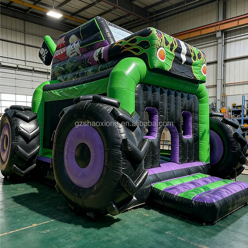 Commercial Inflatable Car Model Bouncy Castle for Backyard Toddlers Kids Inflatable Cross Country Vehicle Theme Bounce House