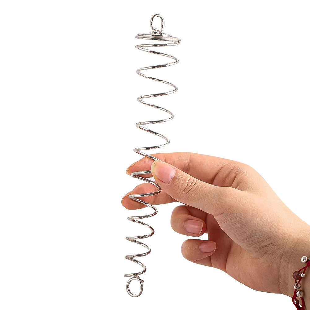 Stainless Steel Rotating Spiral Wire Taper Jewelry Stable Display Stand Sturdy Durable Crystal Charm Pendant Hanging Accessories