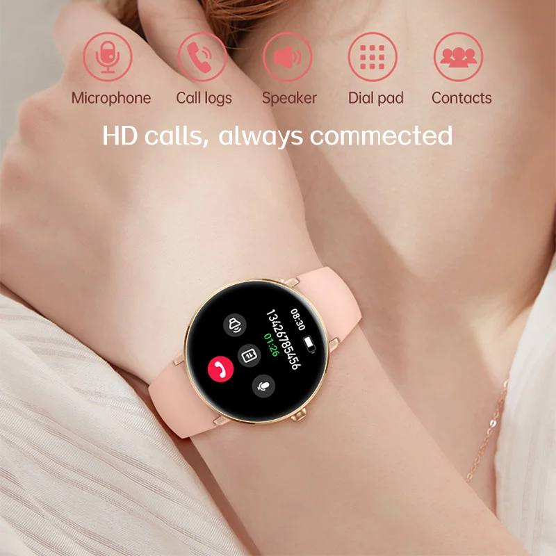 1.19 بوصة AMOLED ساعة ذكية للنساء 100 + أوضاع رياضية للنساء الصحة بلوتوث دعوة AI صوت مساعد IP68 مقاوم للماء Smartwatch