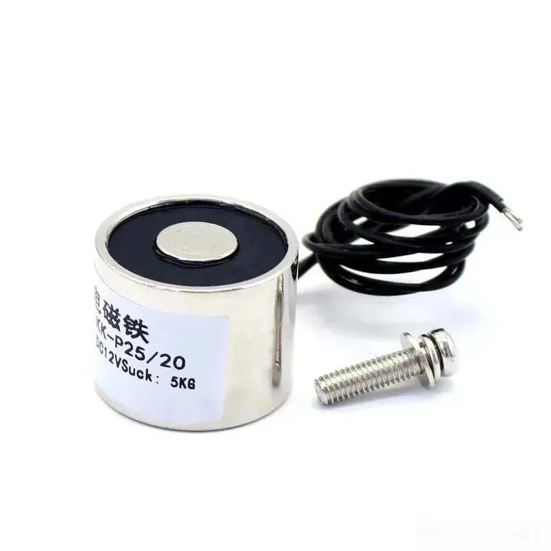 Lifting 5KG 50N 25/20 Mini Solenoid DC 6V 12V 24V 36V Solenoid Valve Powerful Suction Cup