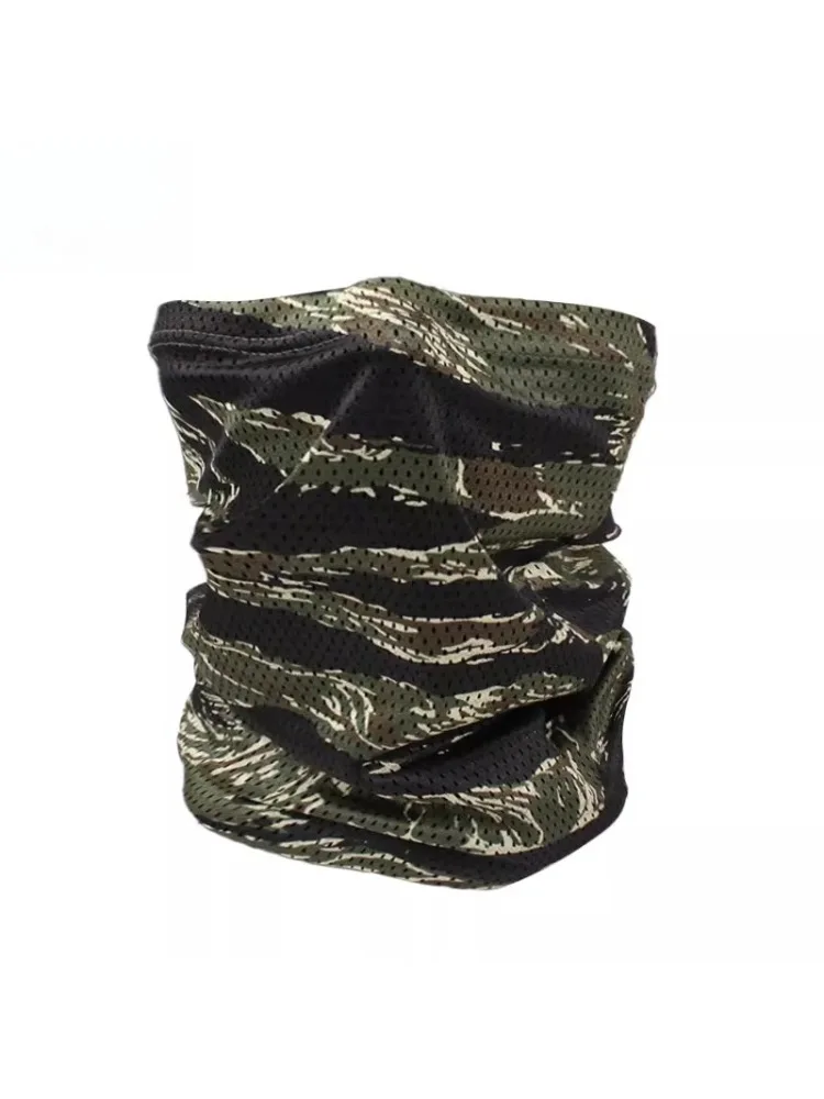 AliExpress NONE Tactical Camouflage Neck Warmer: A lightweight, all-in-one sun protection neck gaiter for summer outdoor cycling