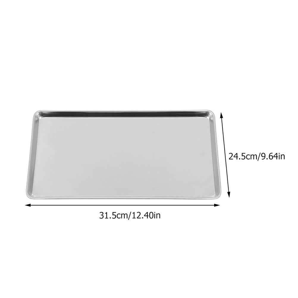 Tea Tray Stainless Steel Rice Noodle Dish Pizza Food Plate Platter Child Jewelry Trays